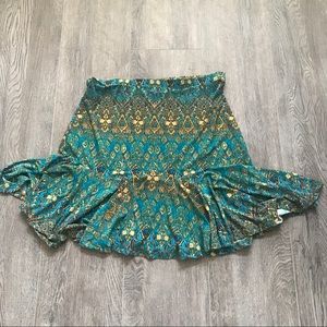 NWOT Chaps green mermaid style skirt